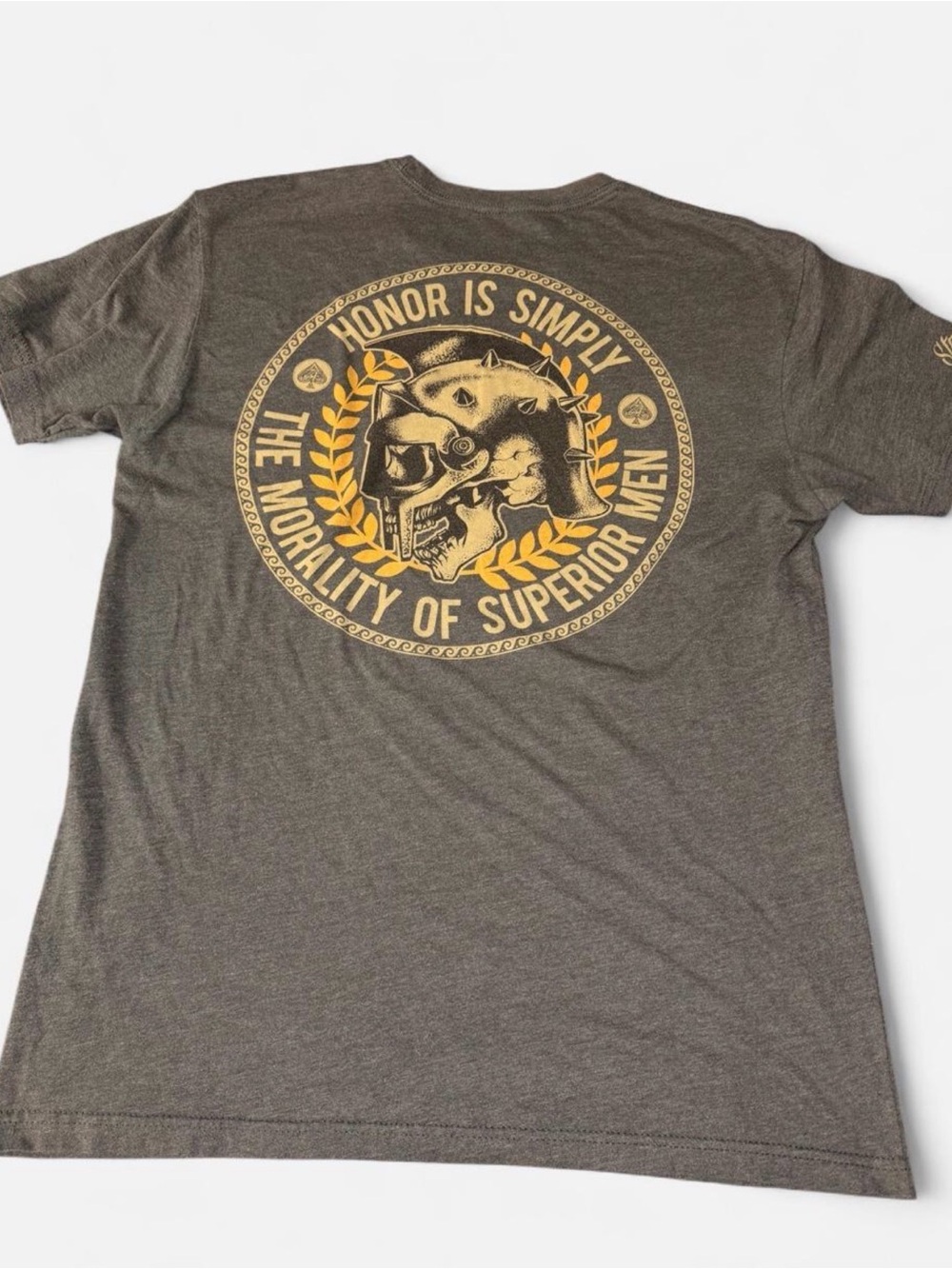 Zero Foxtrot Exclusive T shirt Size Medium Black with Gold SKULL Designs Punk